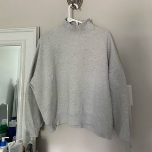 mock neck crewneck